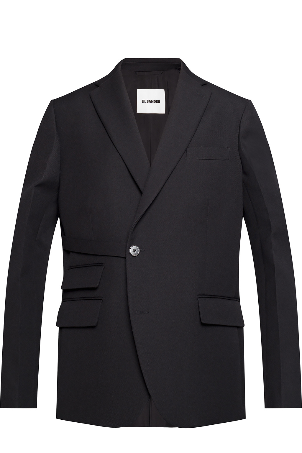 Jil Sander detachable hood wool cape - Wool blazer JIL